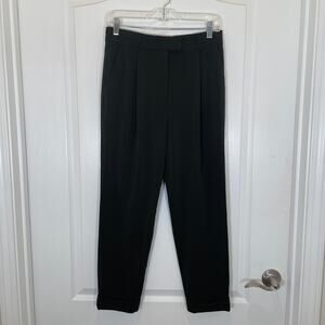 COS Tapered‎ Trousers Forest Green Pant Cuffed Hem High Rise Career Corpcore 4